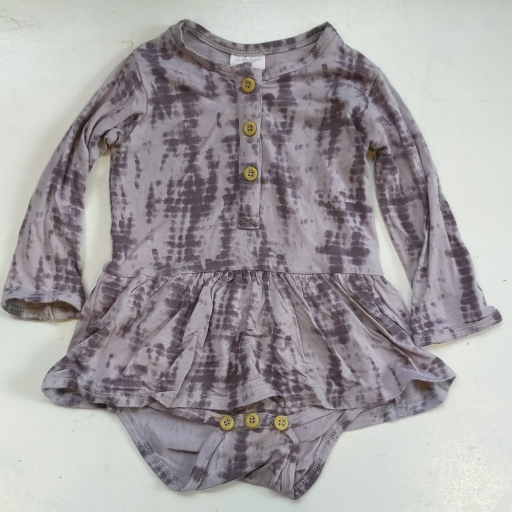 Kate Quinn Purple Tie Dye Flounced Skirt Bodysuit sz 12-18m